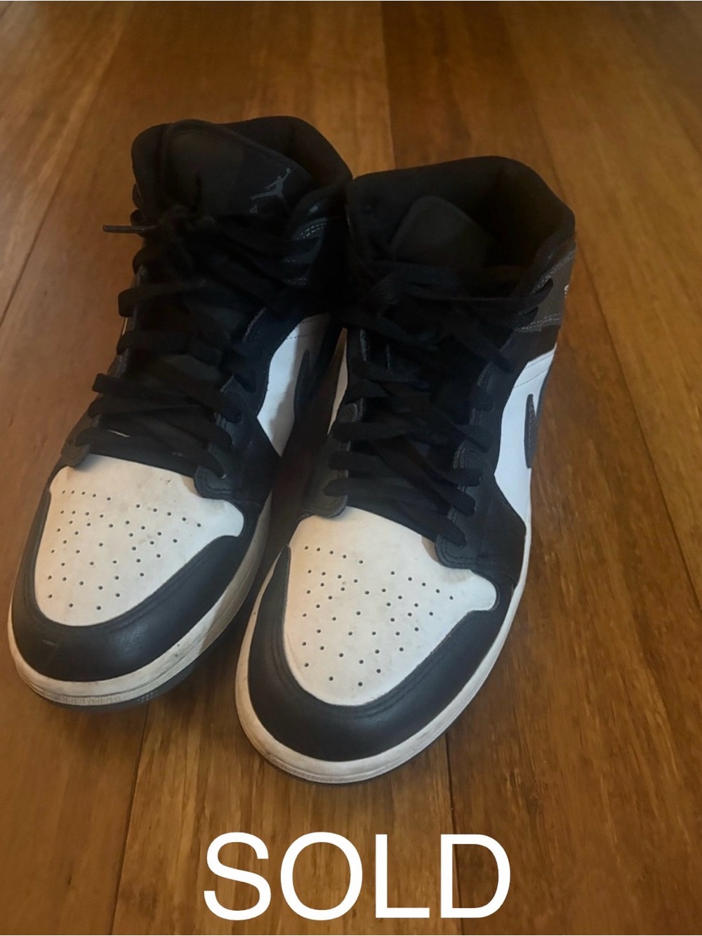 Nike J1 Men's Black and White High-Top Sneakers